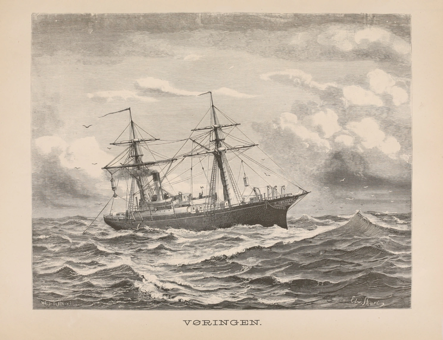 The steamship "Vøringen" was used for the Norwegian Northern Seas expedition during the summers 1876–1878.