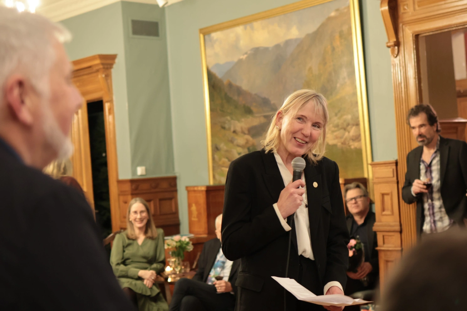 A warm speech to Eystein Jansen by rector Margareth Hagen. Foto: Gudrun Sylte, Bjerknessenteret